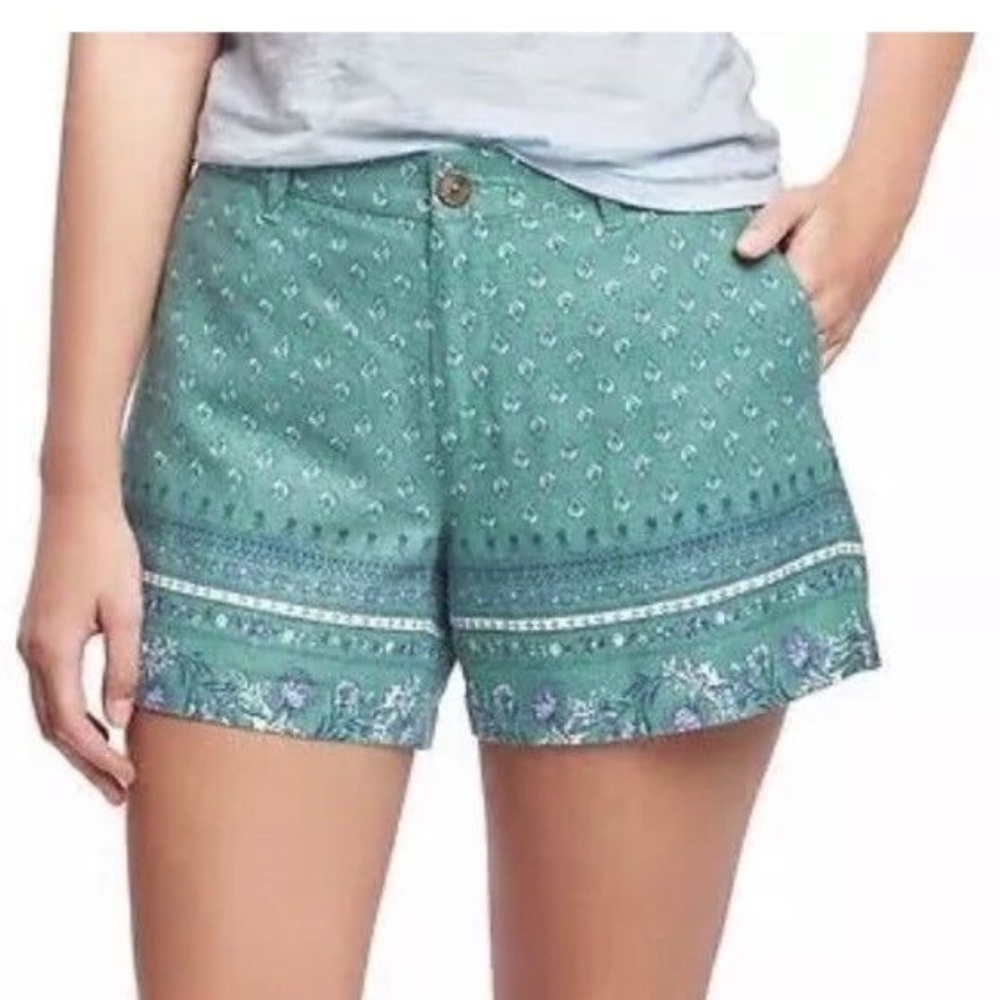 Old Navy Linen Blend Printed Mid-Rise Shorts